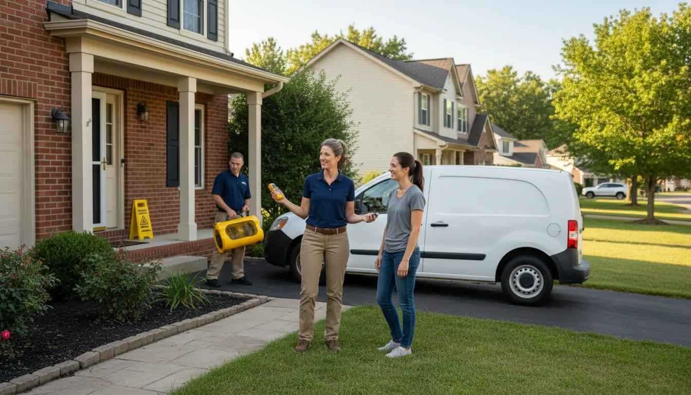 Residential water damage restoration in Iroquois, IL